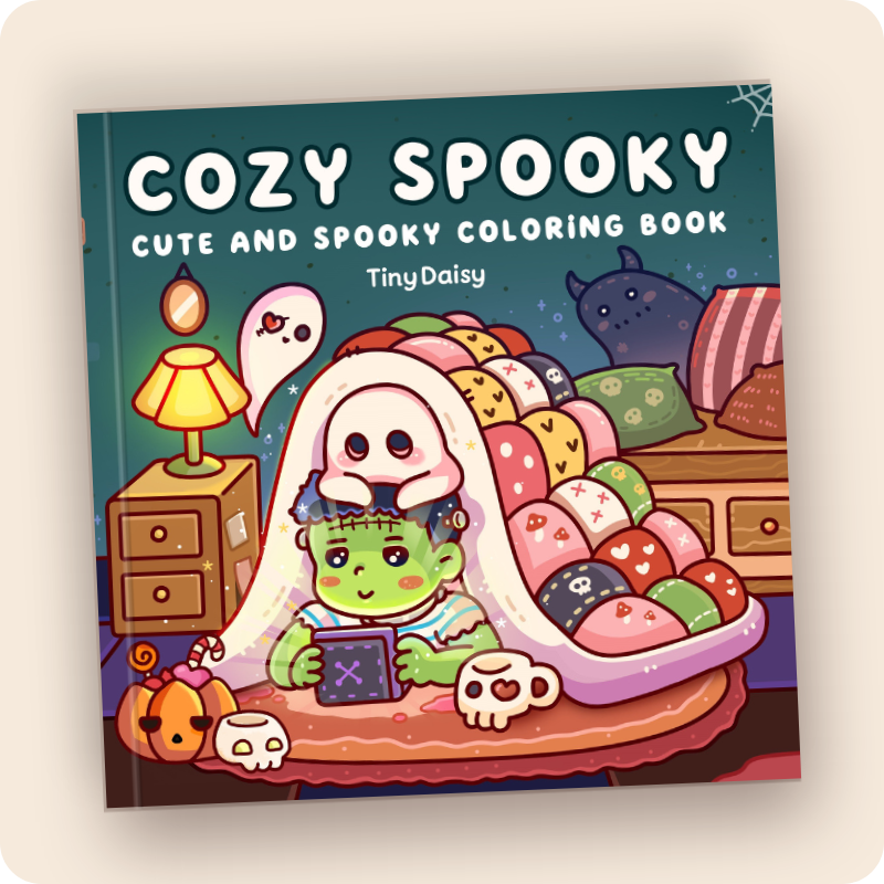 Spooky Cozy Coloring Book - Image 2