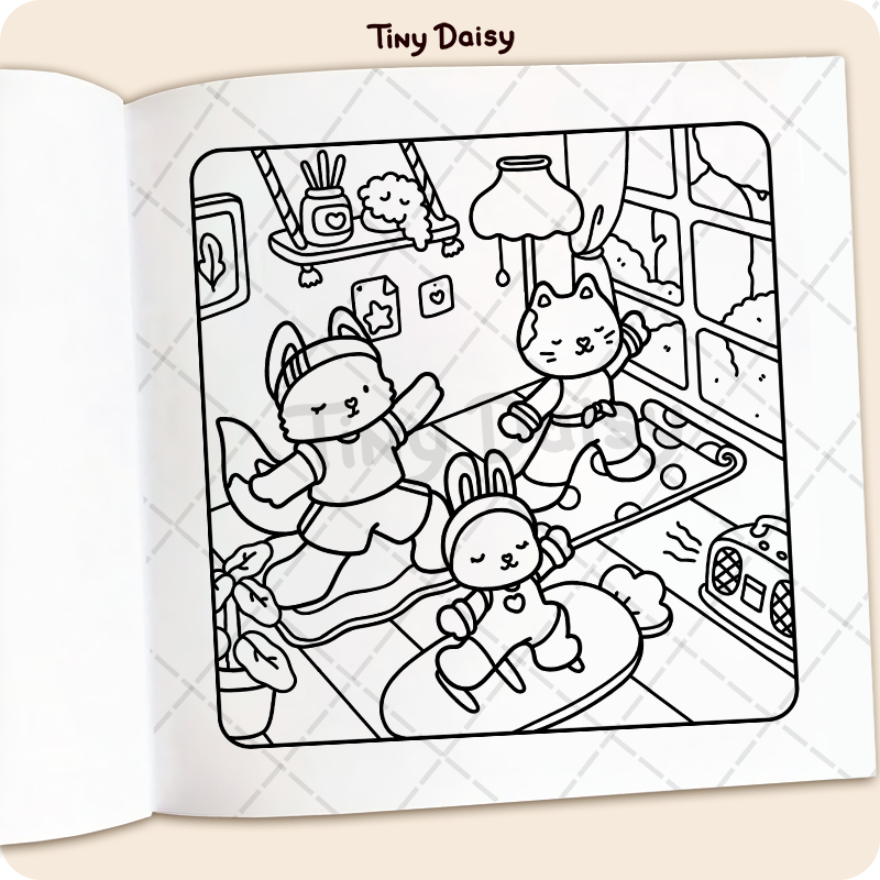 Cozy Fuzzy Coloring Book - Image 6