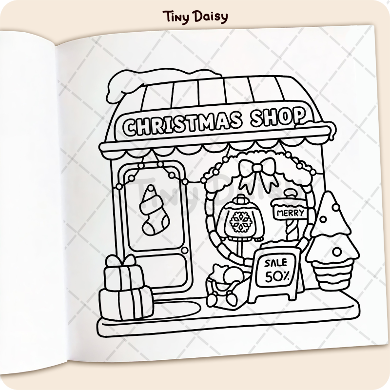 Cozy Time Christmas Coloring Book - Image 10