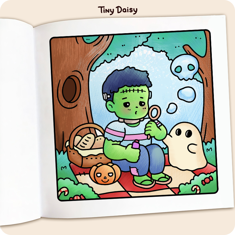 Spooky Cozy Coloring Book - Image 4