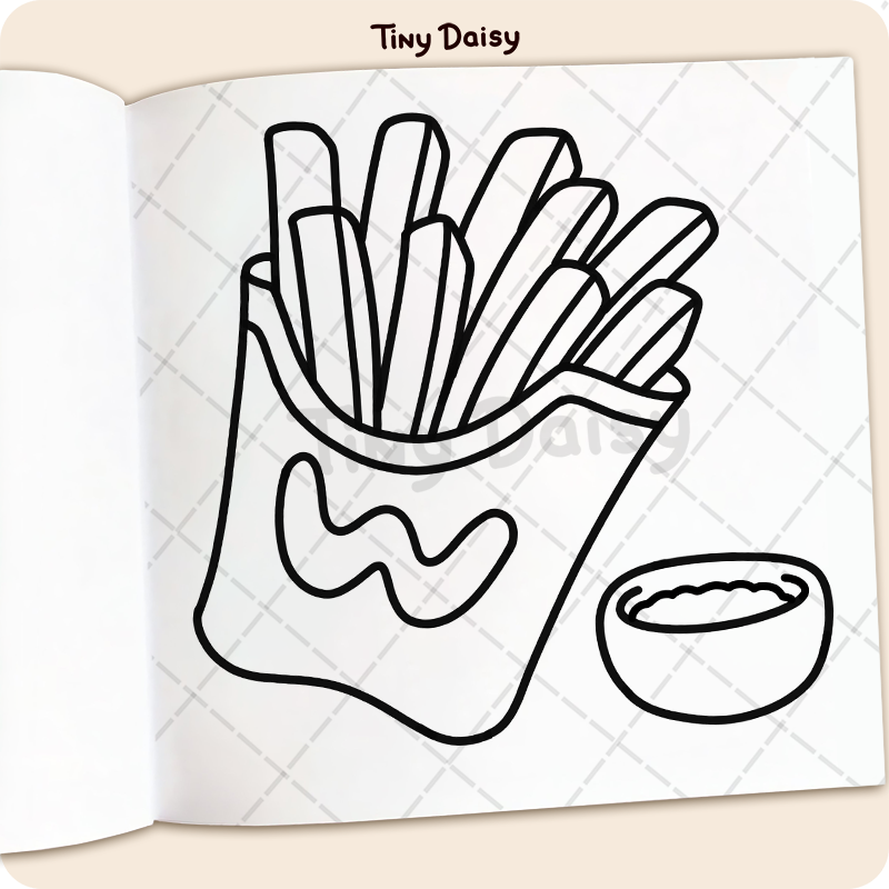 Food & Drinks Coloring Book - Image 6