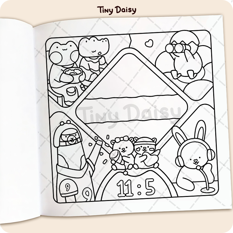 Jumbo Fuzzy Buddies Coloring Book - Image 2