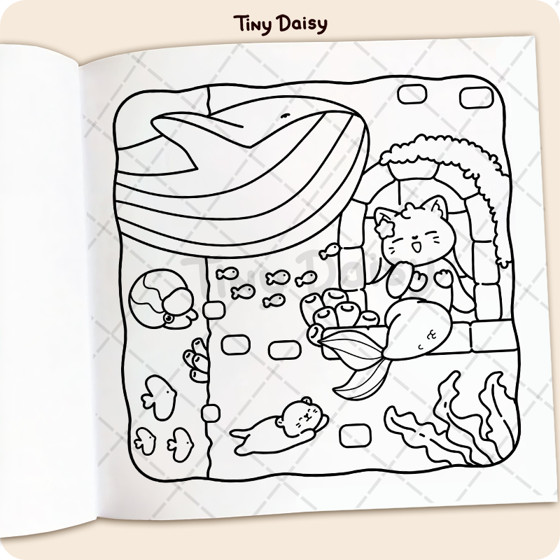 Little Meowmaid Coloring Book - Image 6