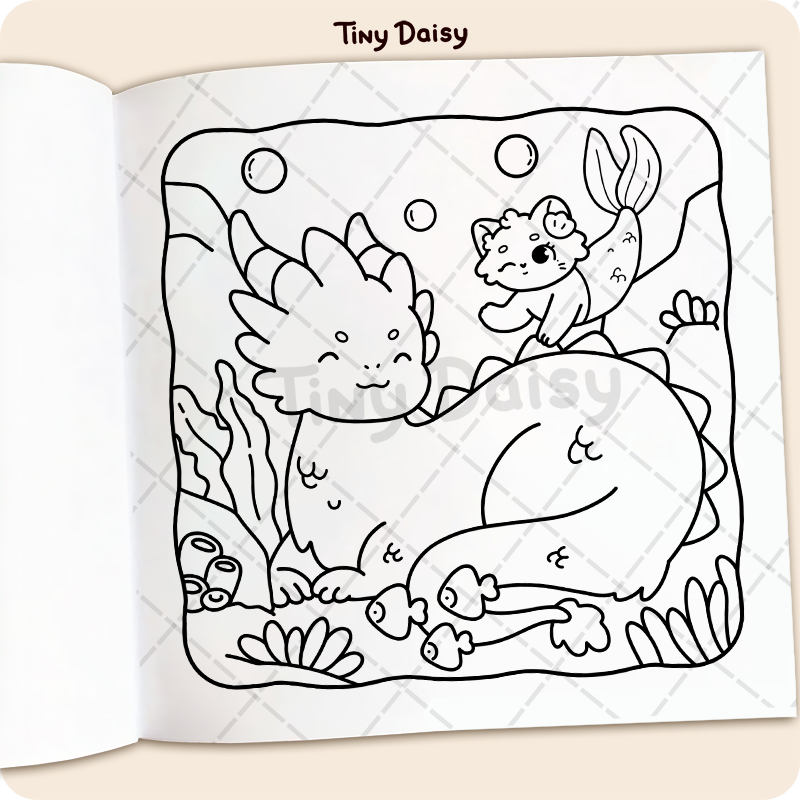 Little Meowmaid Coloring Book - Image 8