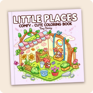 Alternative view of Tiny Places Coloring Book