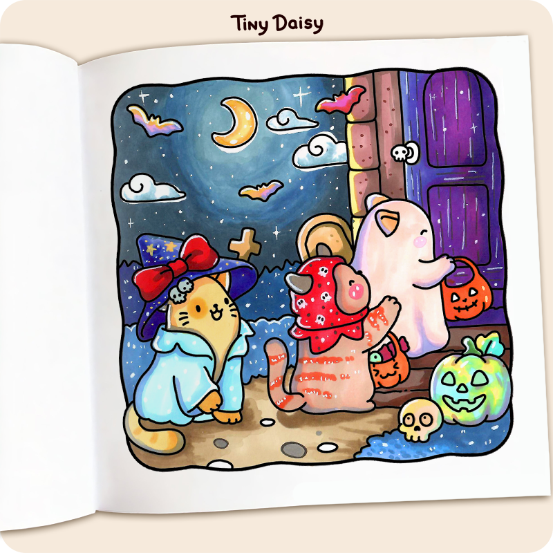 Spooky Meowy Coloring Book - Image 4