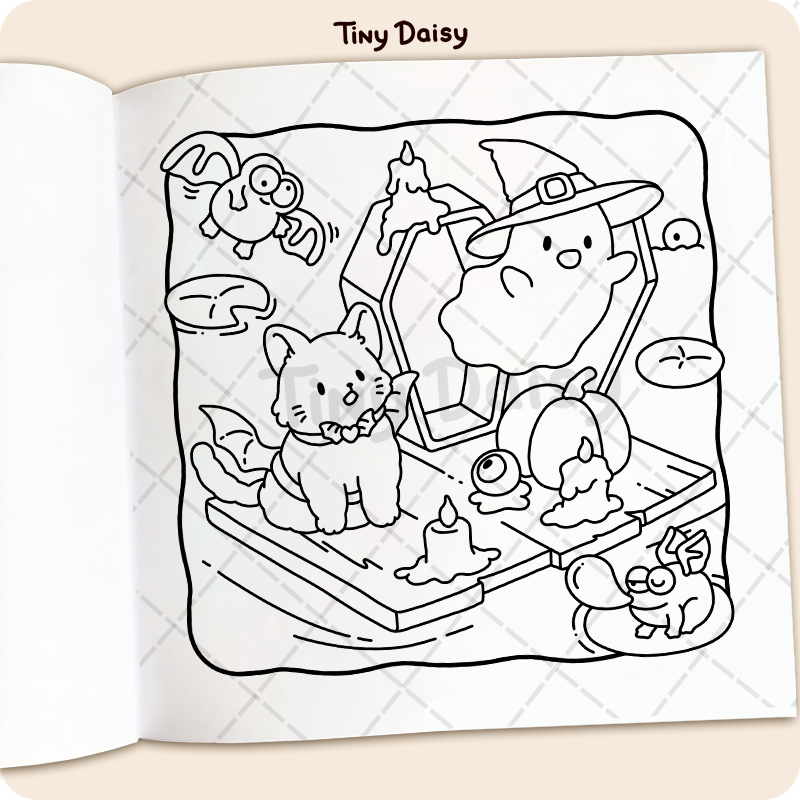 Spooky Meowy Coloring Book - Image 6