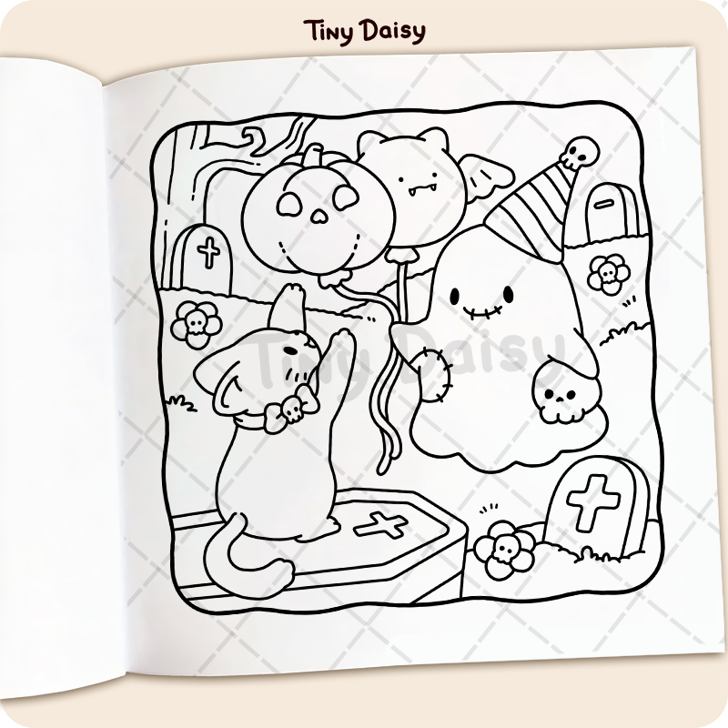 Spooky Meowy Coloring Book - Image 9