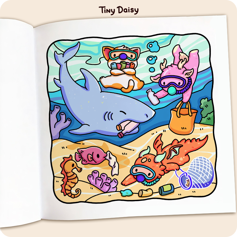 Ocean Fuzzy Coloring Book - Image 2