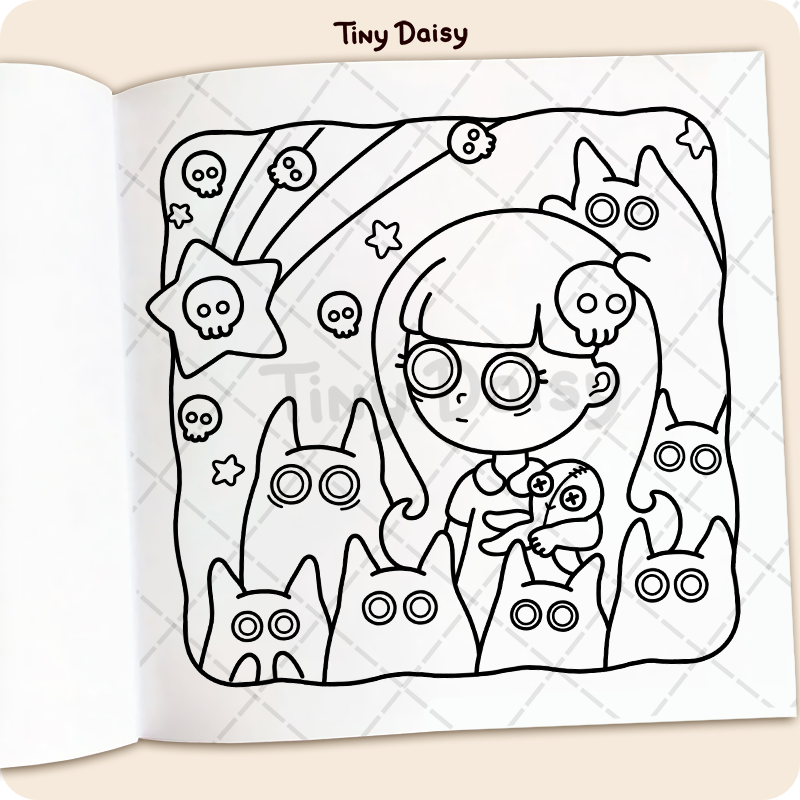 Spooky Girl Coloring Book - Image 4