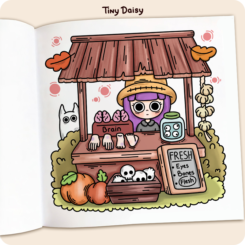 Spooky Girl Coloring Book - Image 2