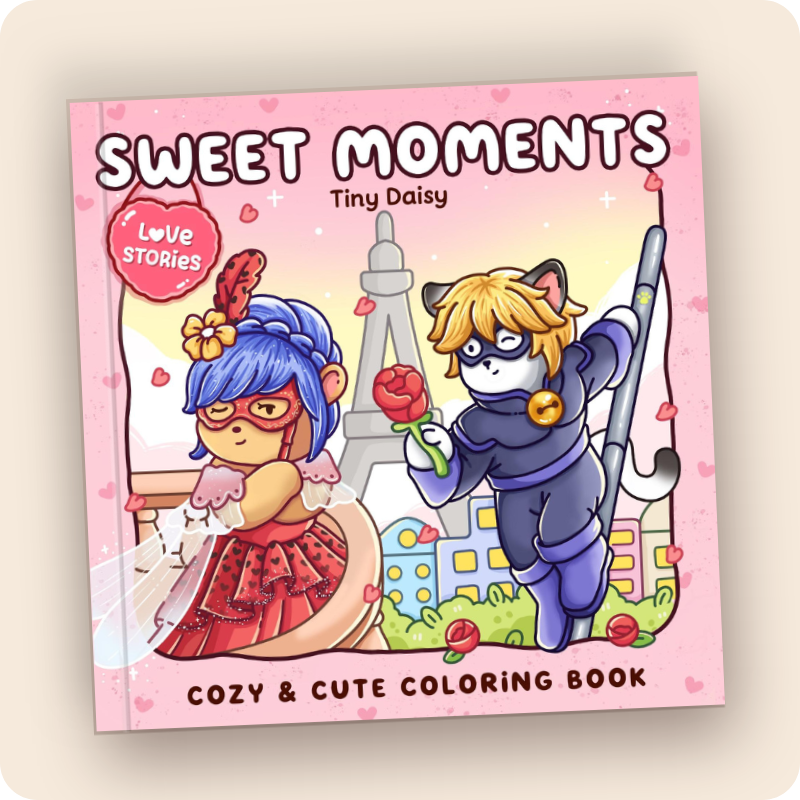 Sweet Moments Coloring Book