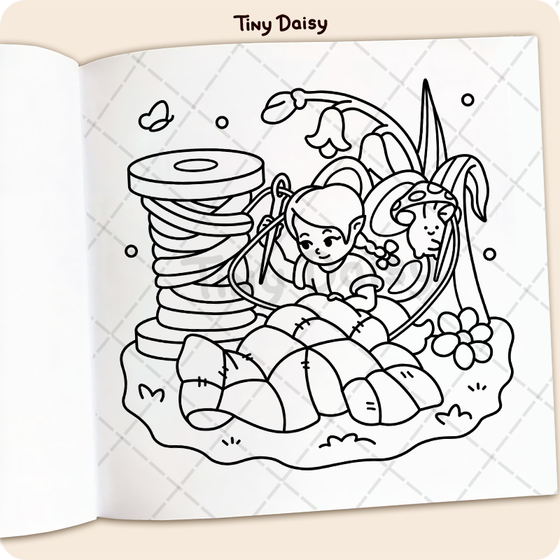 Tiny Fairy Coloring Book - Image 9
