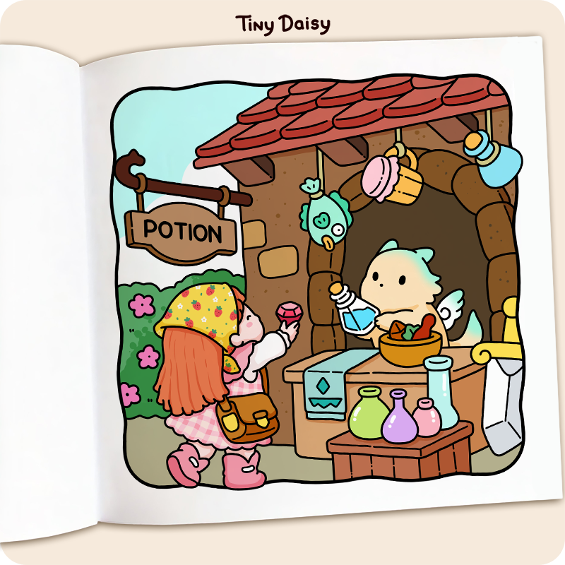 Tiny Tales Mini Coloring Book (Moonlight Cover 6 x 6 inches) - Image 8