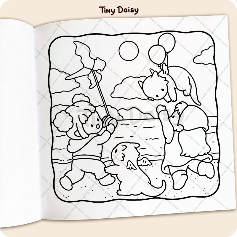 Tiny Tales Mini Coloring Book (Moonlight Cover 6 x 6 inches) - Image 5
