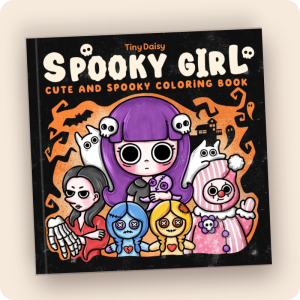 Spooky Girl Coloring Book