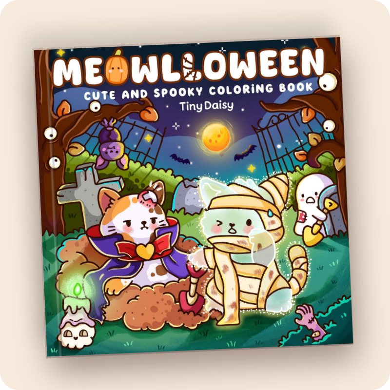 Spooky Meowy Coloring Book - Image 2