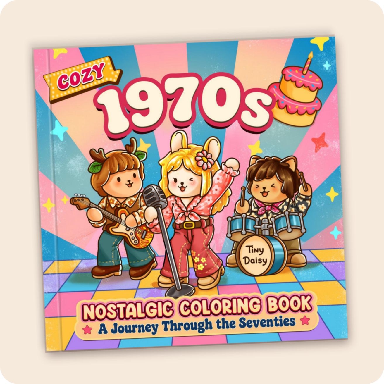 Cozy 1970s Coloring Book (8.5 x 11 Inch) - Image 8