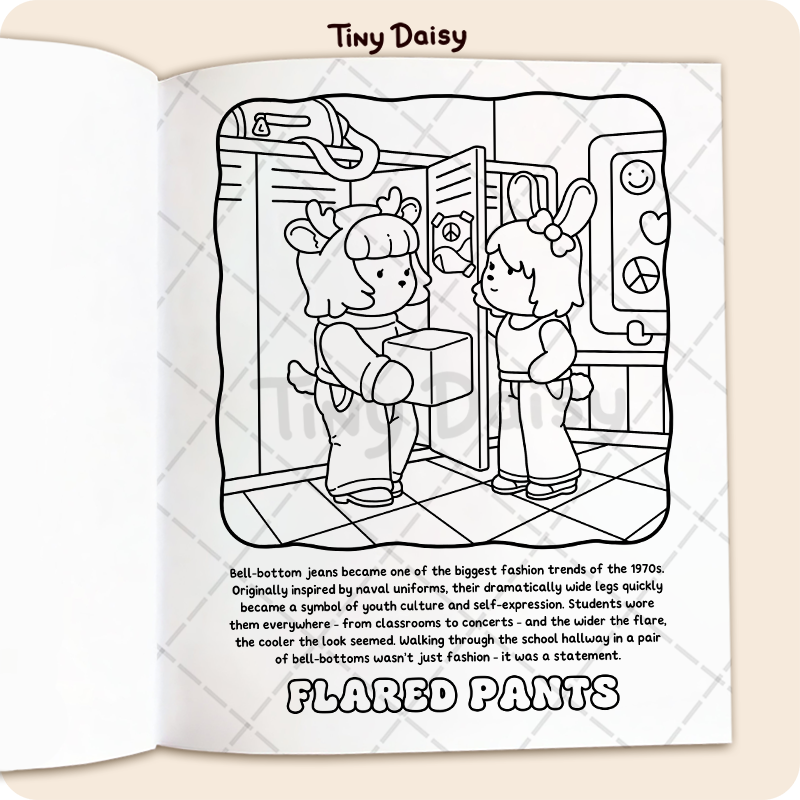 Cozy 1970s Coloring Book (8.5 x 11 Inch) - Image 2
