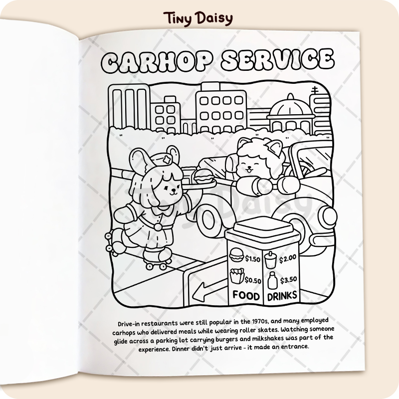 Cozy 1970s Coloring Book (8.5 x 11 Inch) - Image 3