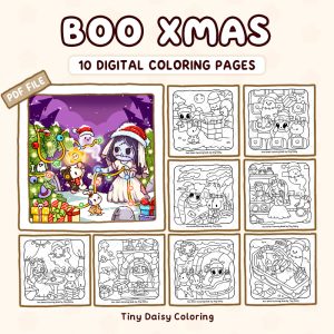Boo Xmas – Mini Digital Coloring Set