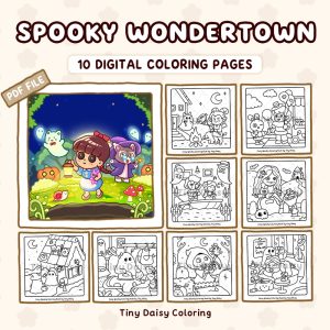 Spooky Wondertown – Mini Digital Coloring Set