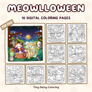 Meowlloween – Mini Digital Coloring Set