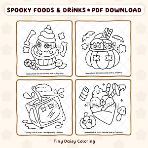 Alternative view of Spooky Foods & Drinks – Mini Digital Coloring Set