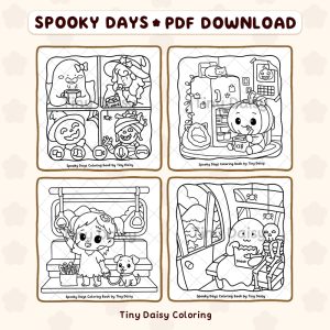 Alternative view of Spooky Days – Mini Digital Coloring Set