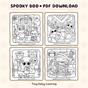 Alternative view of Spooky Boo – Mini Digital Coloring Set