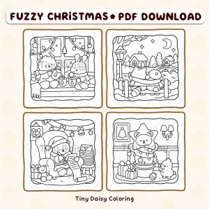 Alternative view of Fuzzy Christmas – Mini Digital Coloring Set